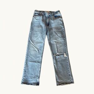 Abercrombie & Fitch High Rise Distressed Blue Jeans